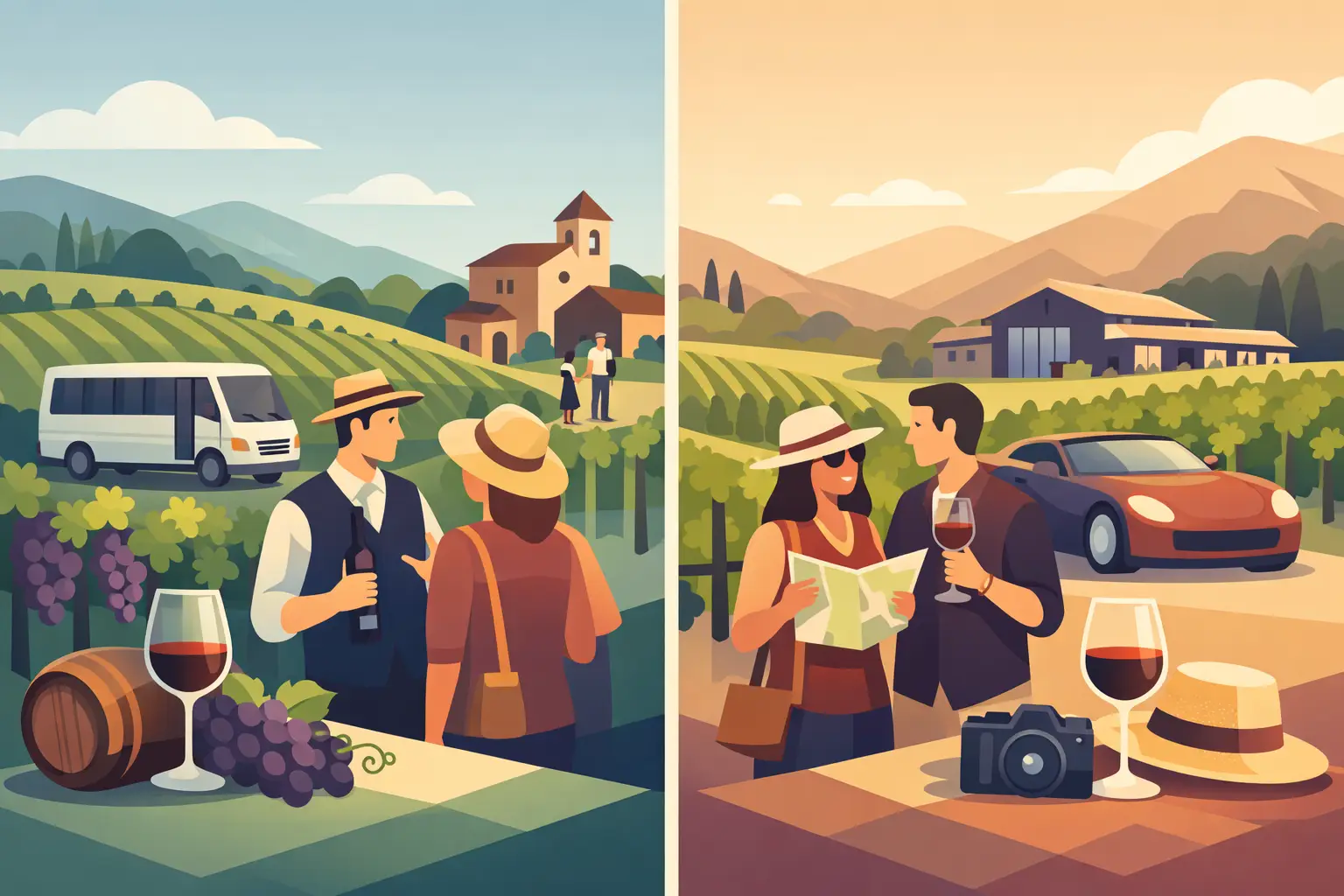 Guided Versus Self Guided Winery Tours